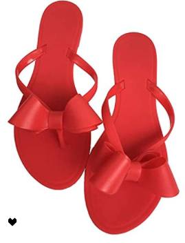 red bow thin strap sandals