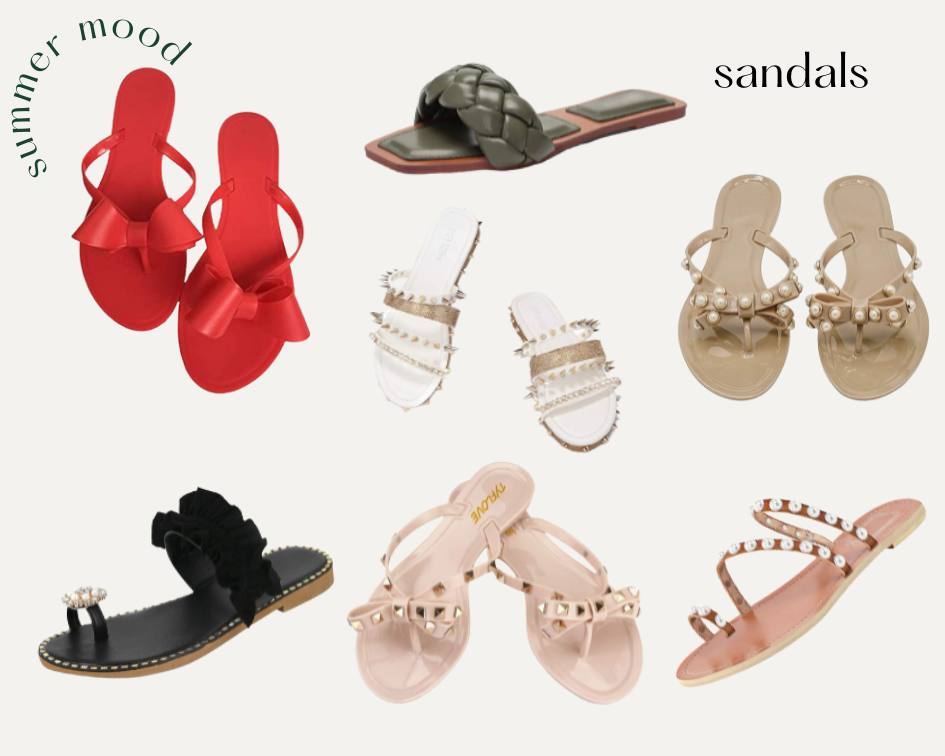 summer sandal collage