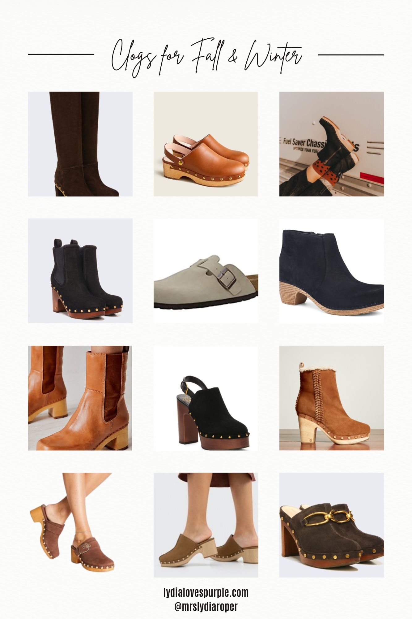 clogs for fall and winter
