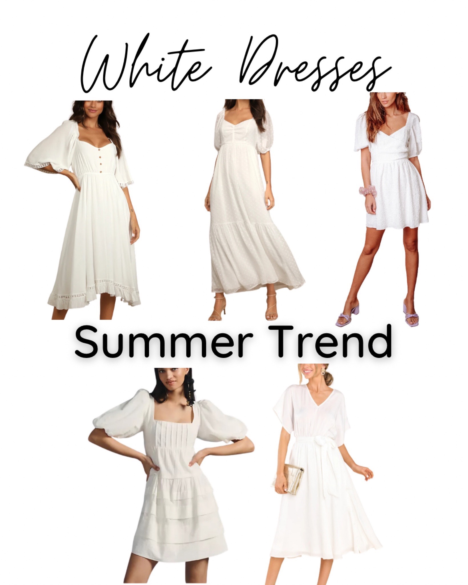 White Dresses for Summer
